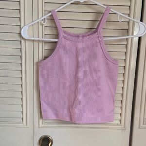 Primark Light Pink Ribbed Crop Top